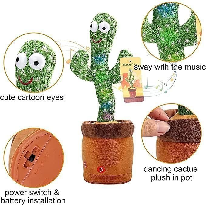 GrooveCactus™ - LED Musical Dancing & Mimicry Cactus Toy