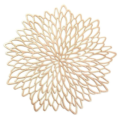 Elegant Bloom PVC Table Mat – Non-Slip & Heatproof (Pack of 2)