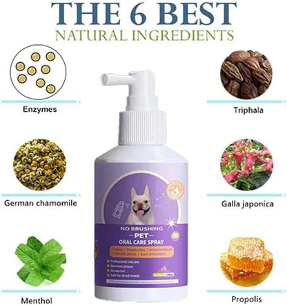 FreshPaws™ No-Brushing Pet Oral Care Spray – Easy Dental Hygiene for Pets